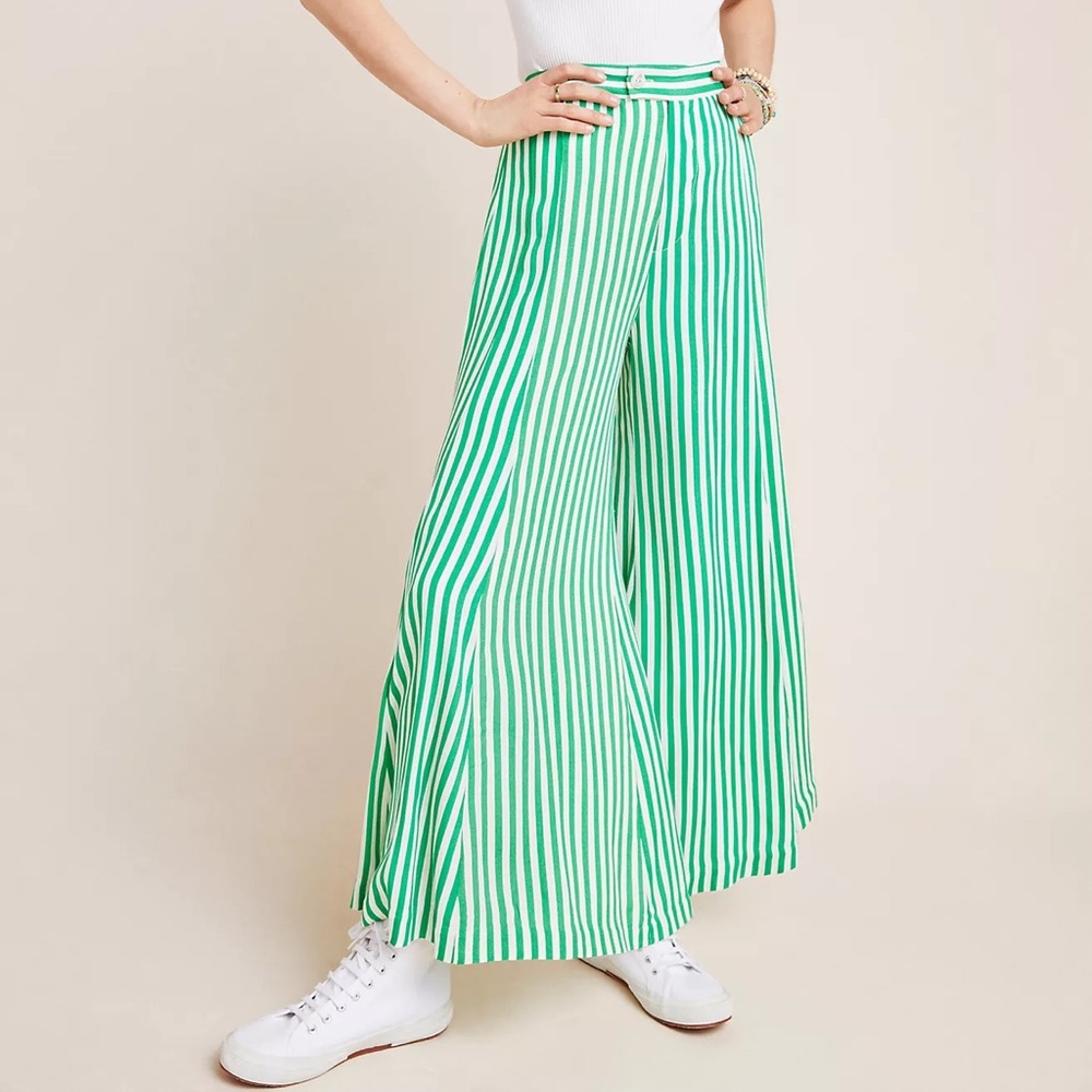 Mackenzie Striped Wide-Leg Pants NWT